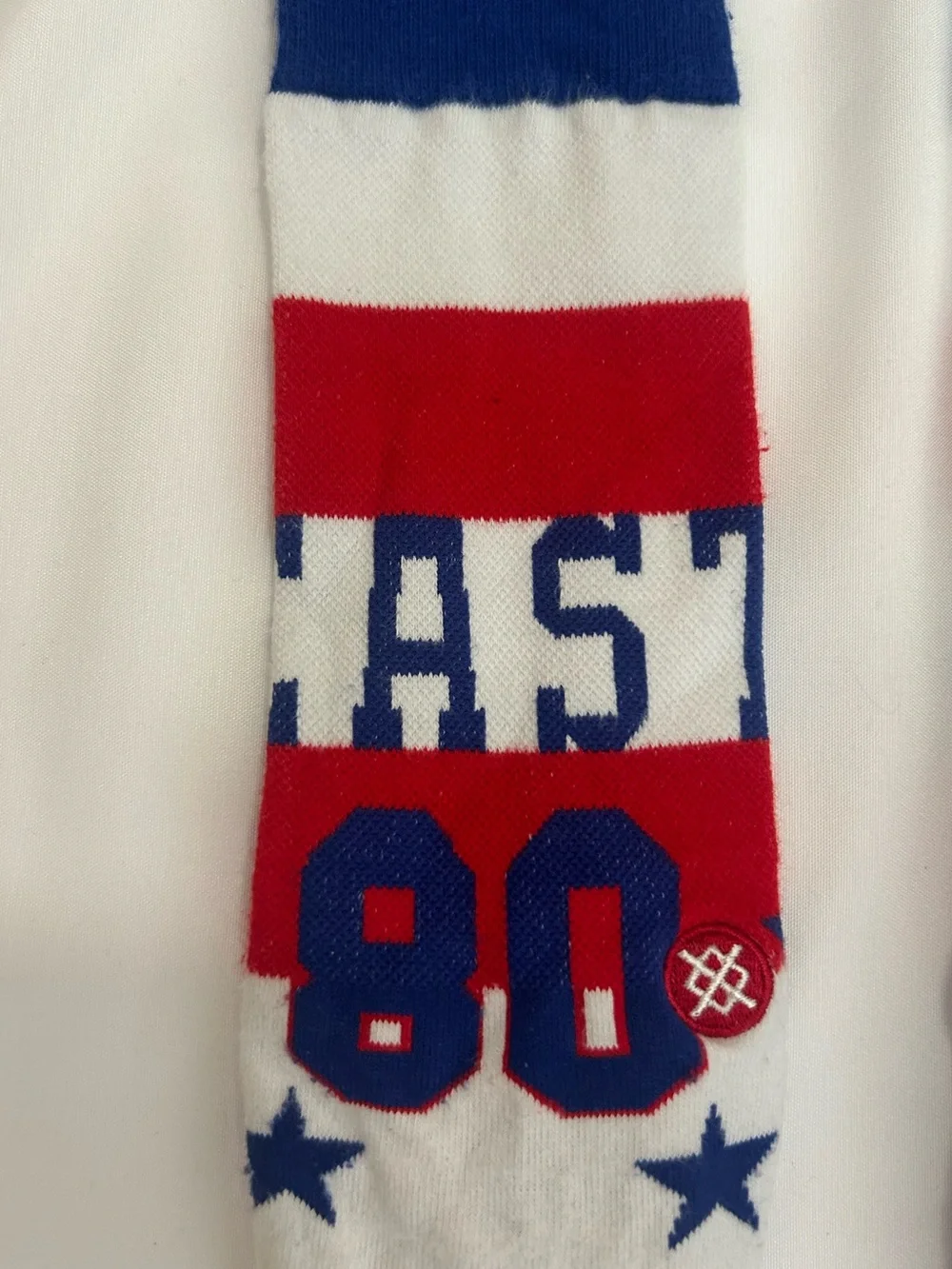 Stance NBA East vs West 80 Crew Socks Red White Blue Crew Socks